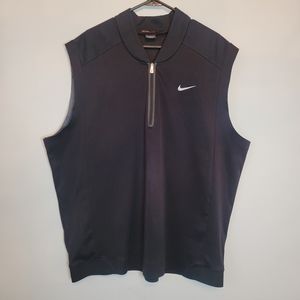 Nike Black Tiger Woods Performance Golf Vest Quarter Zip size XXL